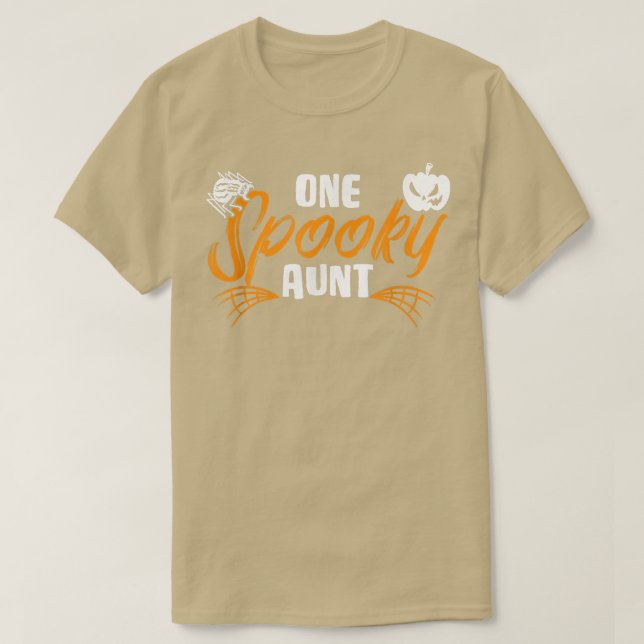 Camiseta Uma Tia Escondida de Halloween (Frente do Design)