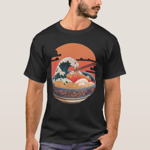 Camiseta Uma tigela de arte ukiyo de ramen