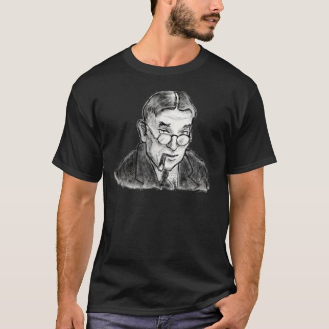 Camiseta Uma tinta esboçou o Wretch: H.L. Mencken (Frente)