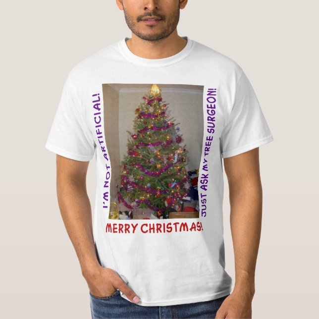 Camiseta Uma verdadeira árvore de Natal (Frente)