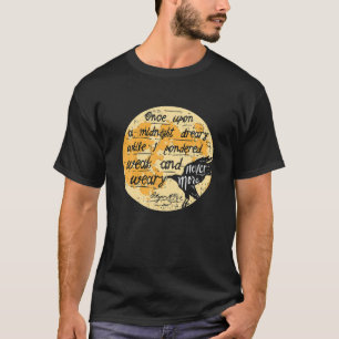 Camiseta Uma Vez À Meia-Noite Edgar Allan Poe Raven Cotação