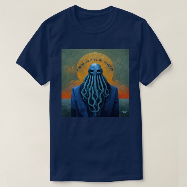 Camiseta Uma vez num dragão azul (Frente do Design)