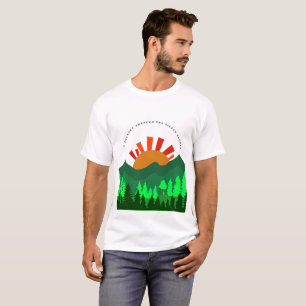Camiseta Uma Viagem Pelos Declives Silenciosos Montanha Ret