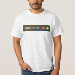 Camiseta Uma Vida Bem-Sucedida Chamando Simples Design