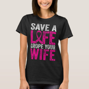 Camiseta Uma vida Esposa divertida, Cancer de mama, consciê