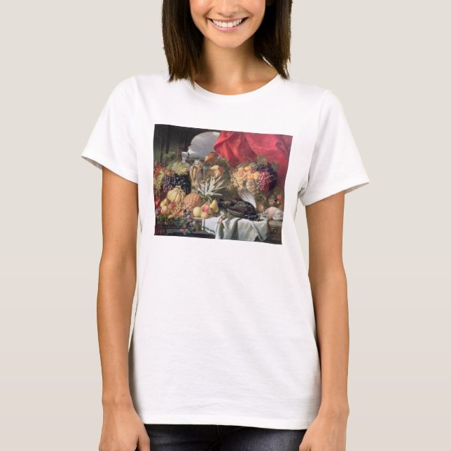 Camiseta Uma vida estática de aves para jogos e muitas Frut (Frente)