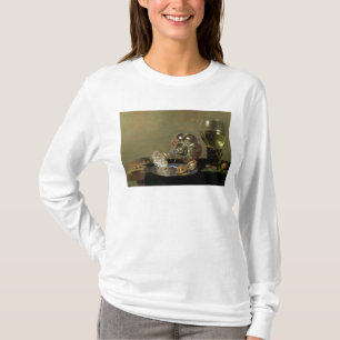 Camiseta Uma vida imóvel com vidro do vinho