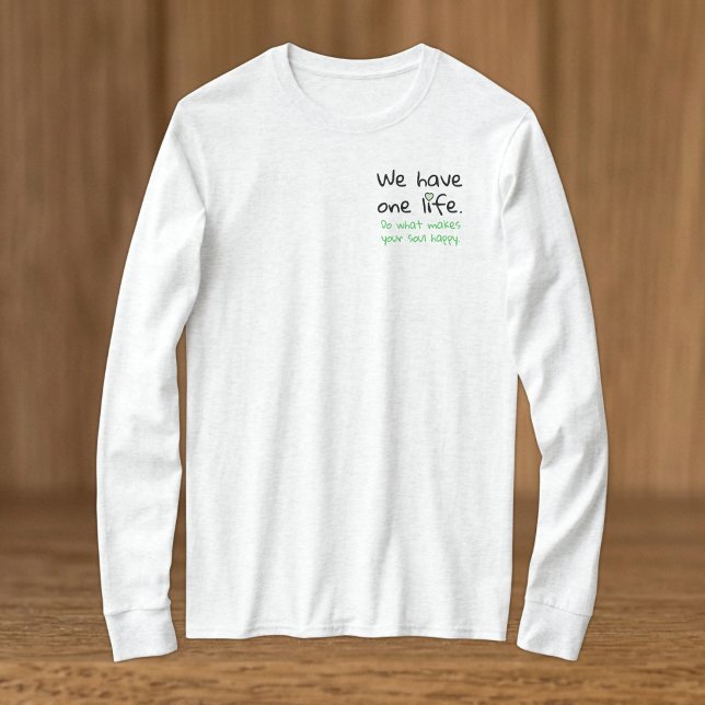 Camiseta Uma vida positividade preto verde (Criador carregado)