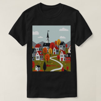 Camiseta Uma vila na natureza