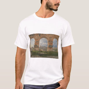Camiseta Uma Vista através de Três Arcos do Coliseu