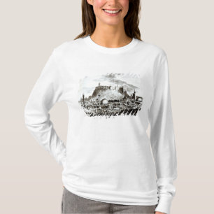 Camiseta Uma vista da cidade e do castelo de Aleppo, Syria