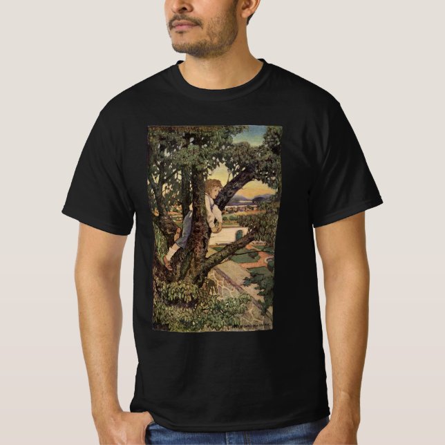 Camiseta Uma Vista das Árvores por Jessie Willcox Smith (Frente)