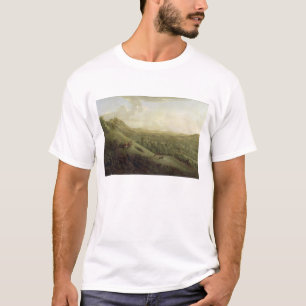 Camiseta Uma vista de Boxhill, Surrey, com o Dorking no Dis