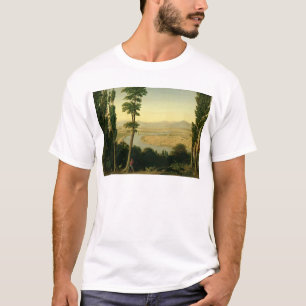 Camiseta Uma vista do Tibre e do Campagna romano