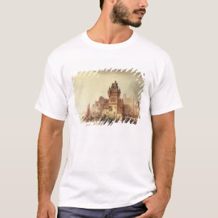 Camiseta Uma vista no rio, Dordrecht, 1879 (óleo no canva