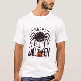 Camiseta Uma web divertida: Feliz Dia das Bruxas e Aranha