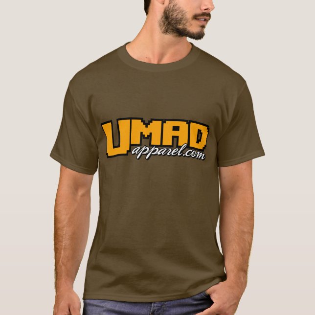 Camiseta umad alaranjado/branco em Brown (Frente)
