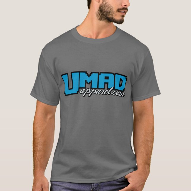Camiseta umad azul/prata em cinzas (Frente)