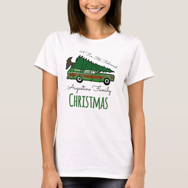 Camiseta Umas férias antiquados do Natal do divertimento (Frente)
