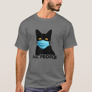 Camiseta Umas Pessoas Engraçadas Máscara De Gato Negro Pa