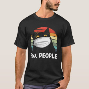 Camiseta Umas Pessoas Engraçadas Máscara De Gato Negro Para