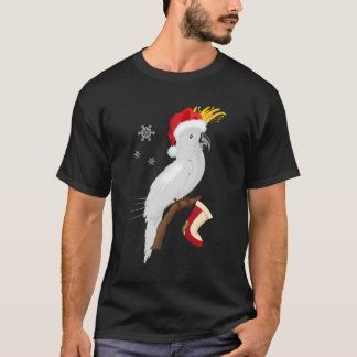 Camiseta Umbrella Cockatoo Santa Hat Engraçado Natal
