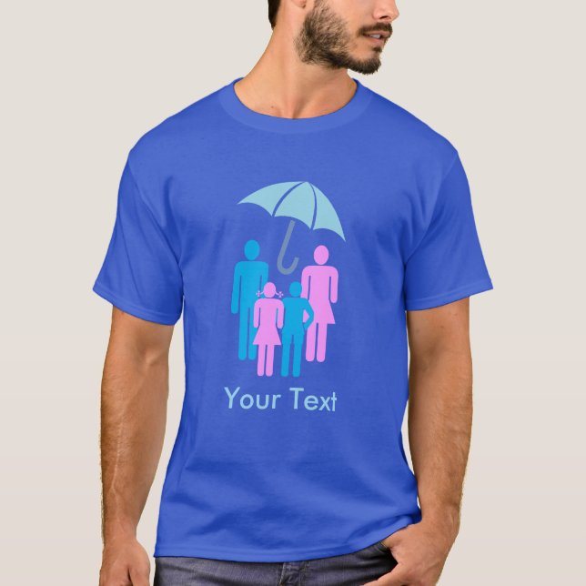 Camiseta Umbrella Covering Family Logo Custom (Frente)