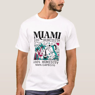 Camiseta Umidade de Miami e café Cafecito fresco