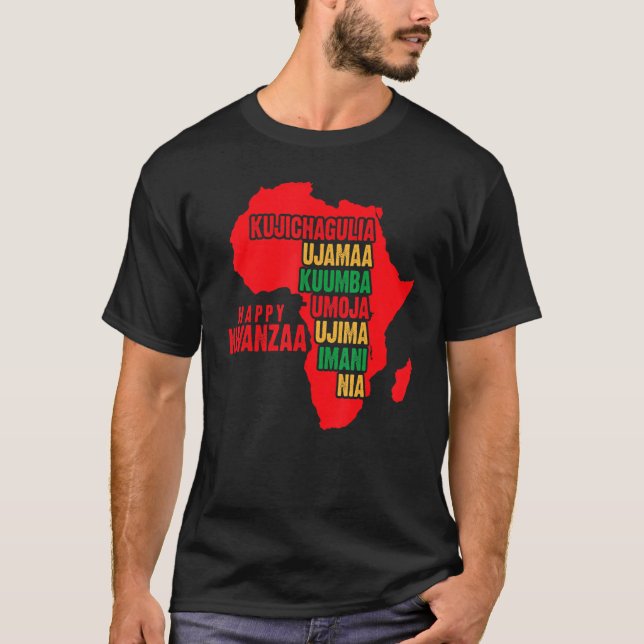 Camiseta Umoja Kwanzaa Holiday Africa American Unity Flag (Frente)