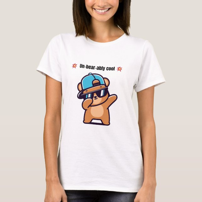 Camiseta Un-Bear-ably Cool | Cute Bear Funny T-Shirt (Frente)