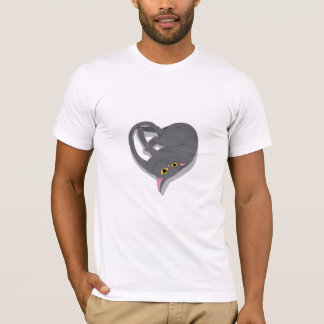 Camiseta Un chat en forme de coeur