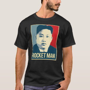 Camiseta Un de Kim Jong - homem de Rocket - poster da