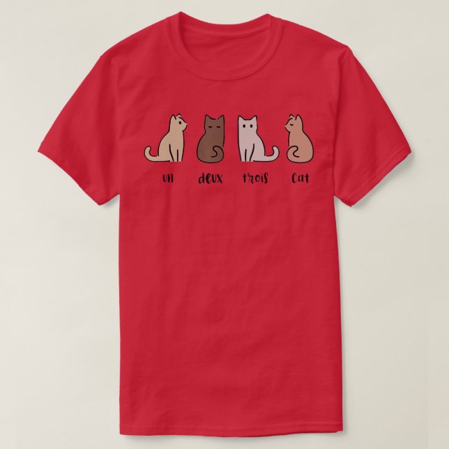 Camiseta Un Deux Trois Cat Cute Pet adoption French Kitten  (Frente do Design)