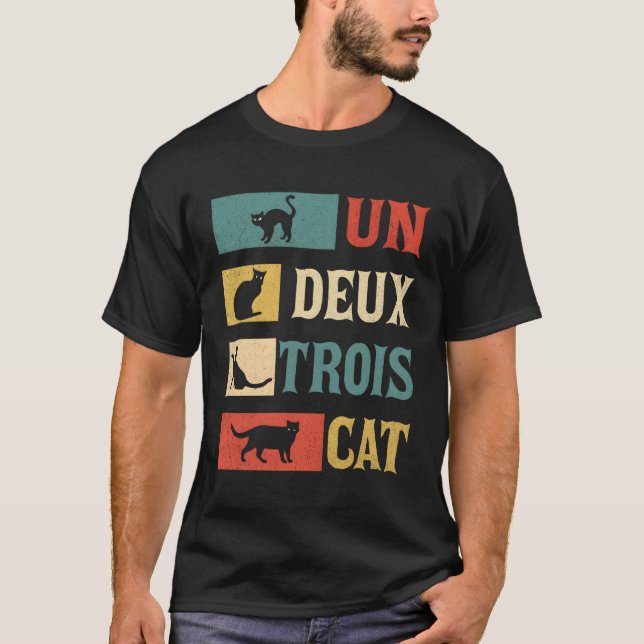 Camiseta Un Deux Trois Cat French Piada Cat (Frente)