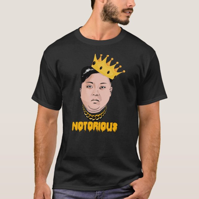 Camiseta UN NOTÓRIO DE JONG DE KIM -- Ouro - (Frente)