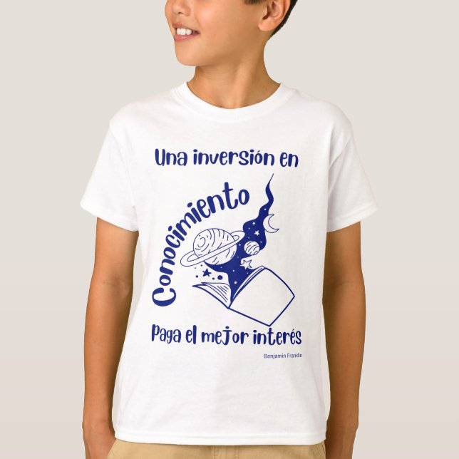 Camiseta una inversionen conocimiento pagelmejor interes (Frente)