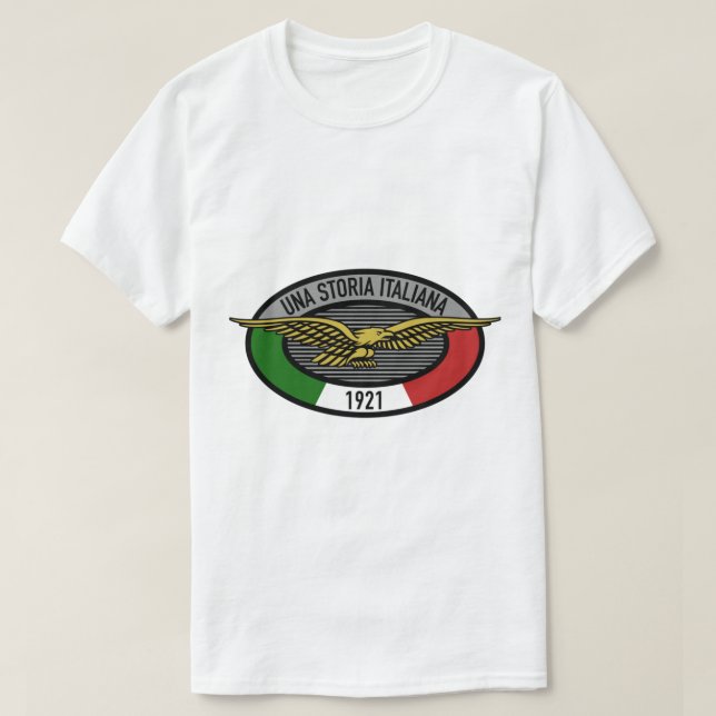 Camiseta Una Storia Italiana Moto Guzzi (Frente do Design)