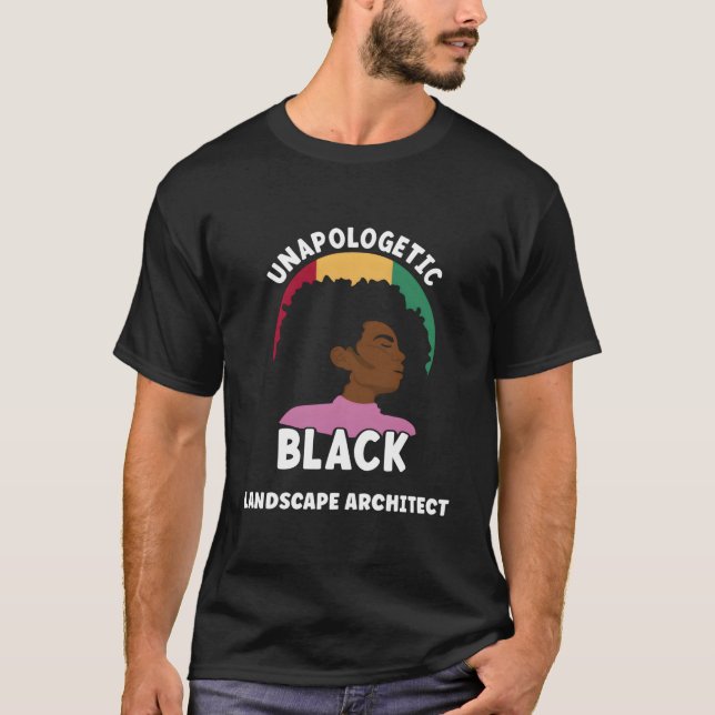 Camiseta Unapologetic Black Landscape Architect Afro Junent (Frente)