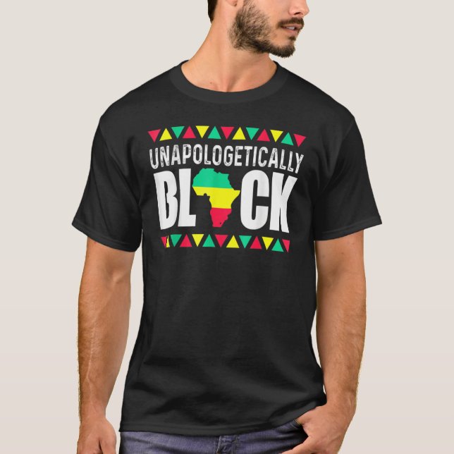 Camiseta Unapologetically Black Afro Black History Month (Frente)