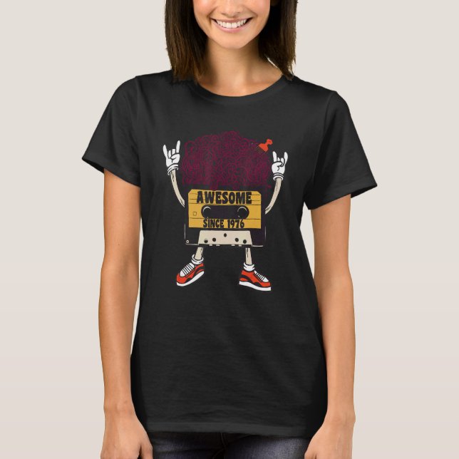Camiseta Unapologetically black awesome since 1976 african  (Frente)