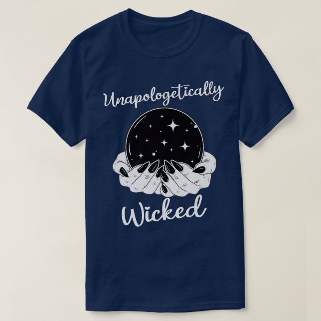 Camiseta Unapologetically Wicked  Bad Witch Halloween Horro (Frente do Design)