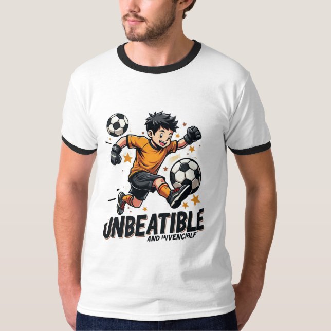Camiseta Unbeatable & Invincible – Bold Power Statement  (Frente)