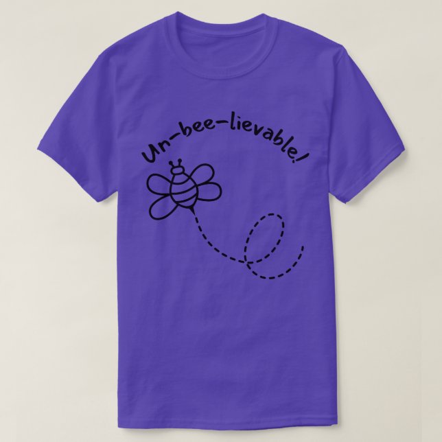 Camiseta UnBeeLievable Cute Bee Pun Para Amantes De Abelhas (Frente do Design)