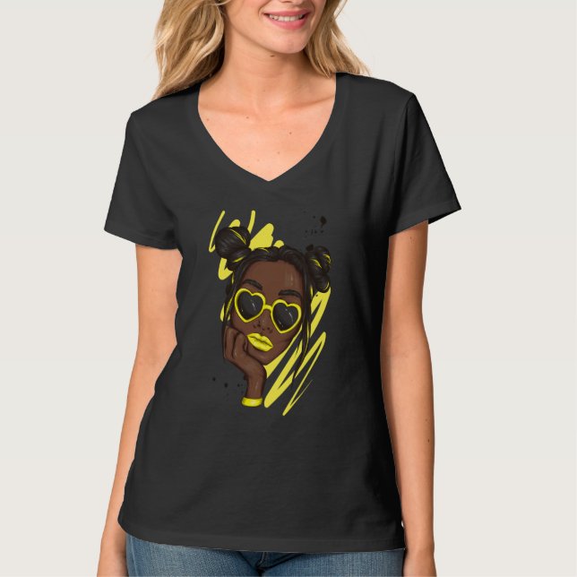 Camiseta Unbothered By Negative Soul Melanin Afro American  (Frente)