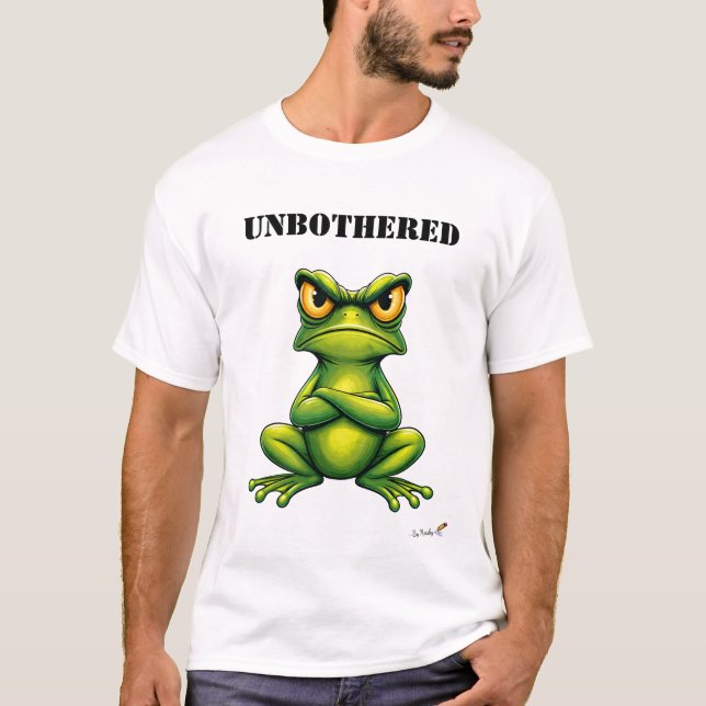 Camiseta Unbothered Funny Grumpy Frog T-Shirt (Frente)
