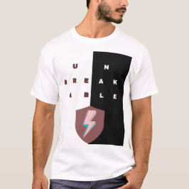 Camiseta UNBREAKABLE T‑Shirt — Motivational Typography,Gift