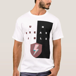 Camiseta UNBREAKABLE T‑Shirt — Motivational Typography,Gift