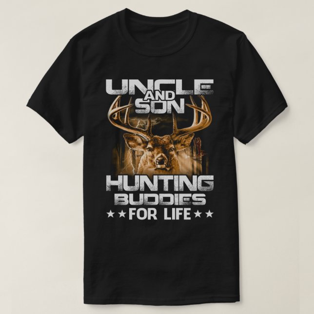 Camiseta uncle and Son Hunting Buddies For Life T-Shirt Gif (Frente do Design)