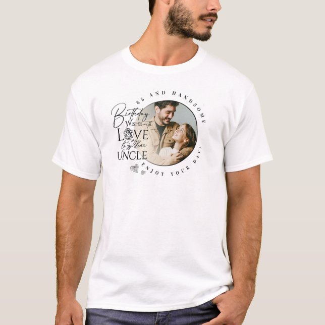 Camiseta Uncle Birthday Minimalist Design  (Frente)