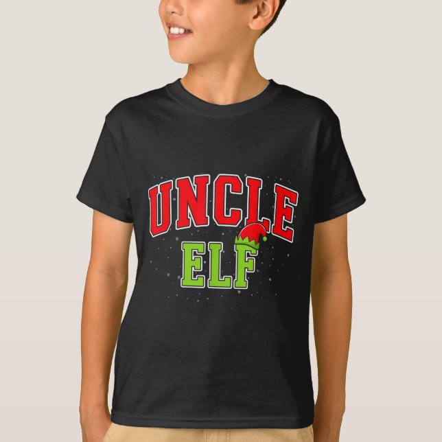 Camiseta Uncle Elf Christmas Family Matching Group Xmas Unc (Frente)